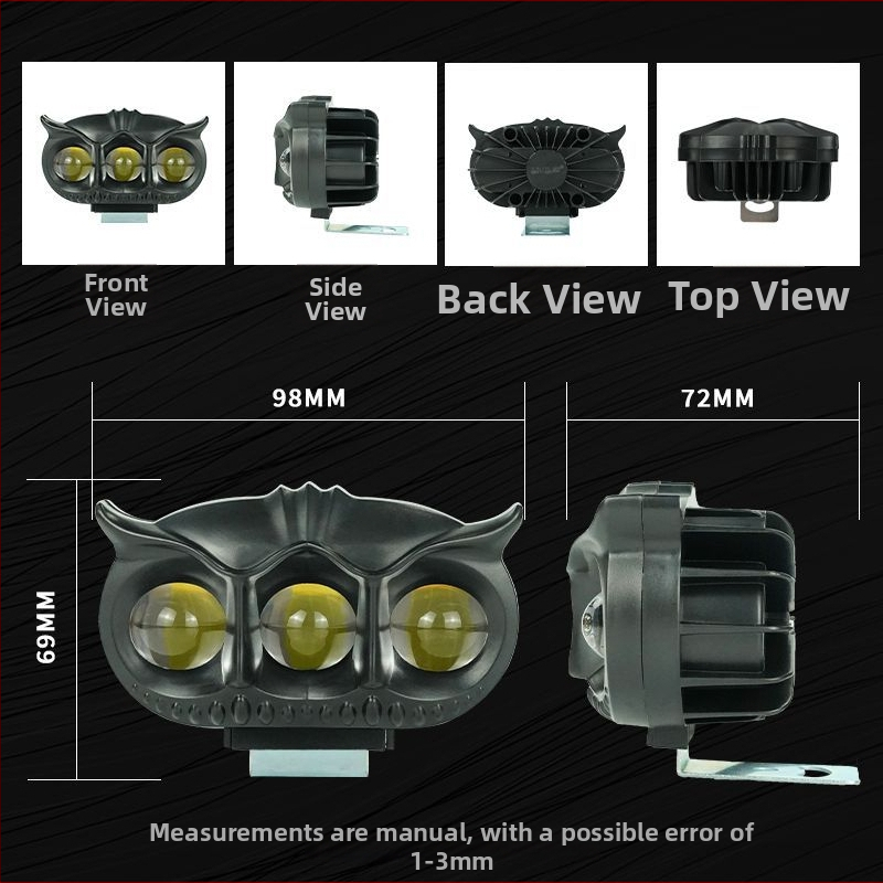 Motocykel LED svetlo s vysokým a nízkym lúčom, 2000LM, 12-80V, IP67, hliníková zliatina