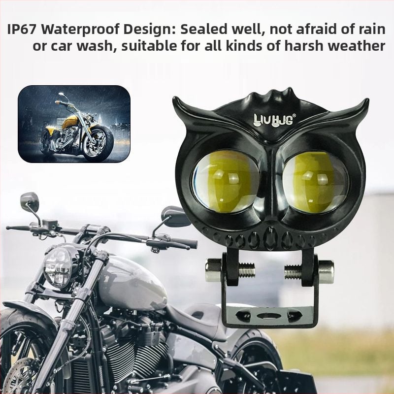 Φανάρι LED για μοτοσικλέτα με υψηλό/χαμηλό φωτισμό, 2000LM, 12-80V, IP67, Αλουμινίου κράμα