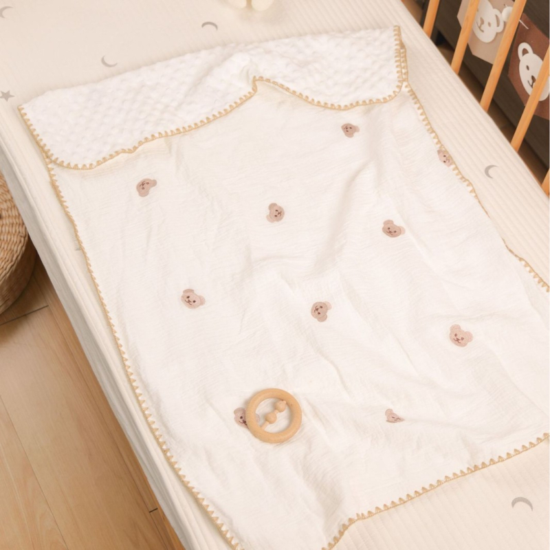 Dječja deka od 100% pamuka, 300-500 g, za novorođenčad do 6 godina, sve četiri sezone, stil laganog luksuza