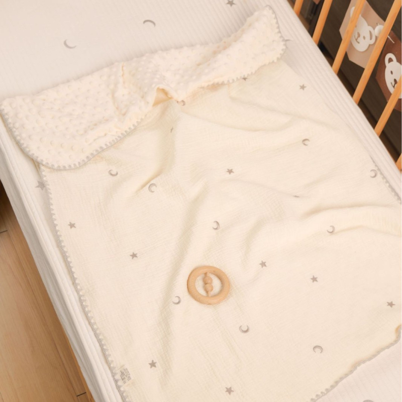 Dječja deka od 100% pamuka, 300-500 g, za novorođenčad do 6 godina, sve četiri sezone, stil laganog luksuza