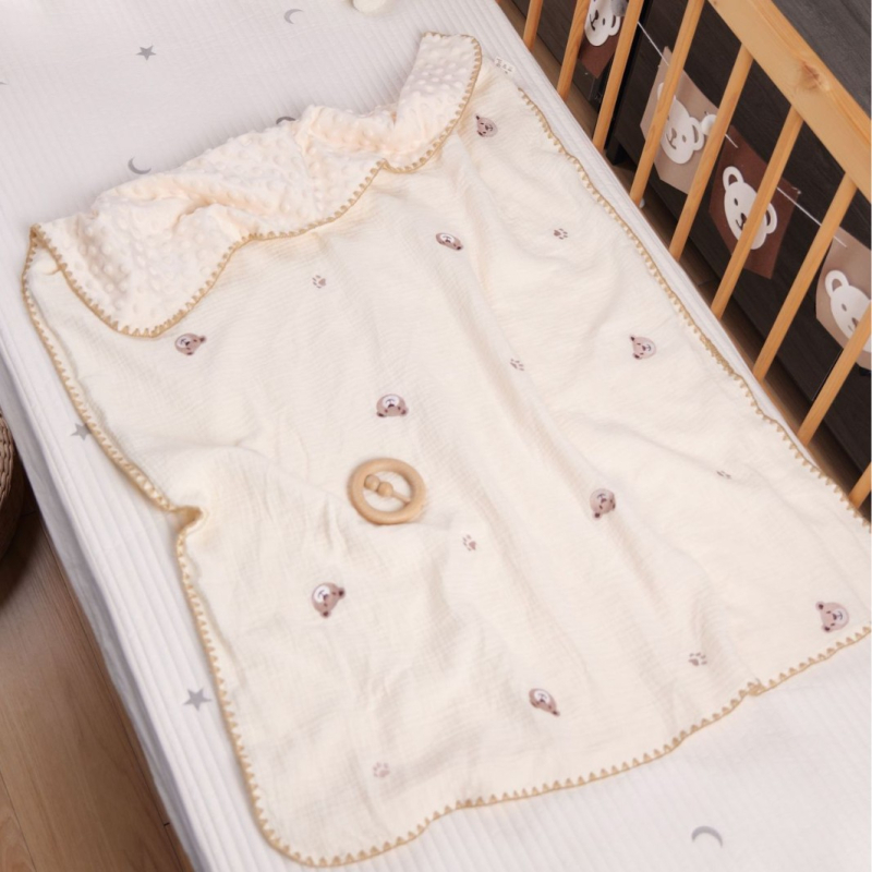 Dječja deka od 100% pamuka, 300-500 g, za novorođenčad do 6 godina, sve četiri sezone, stil laganog luksuza