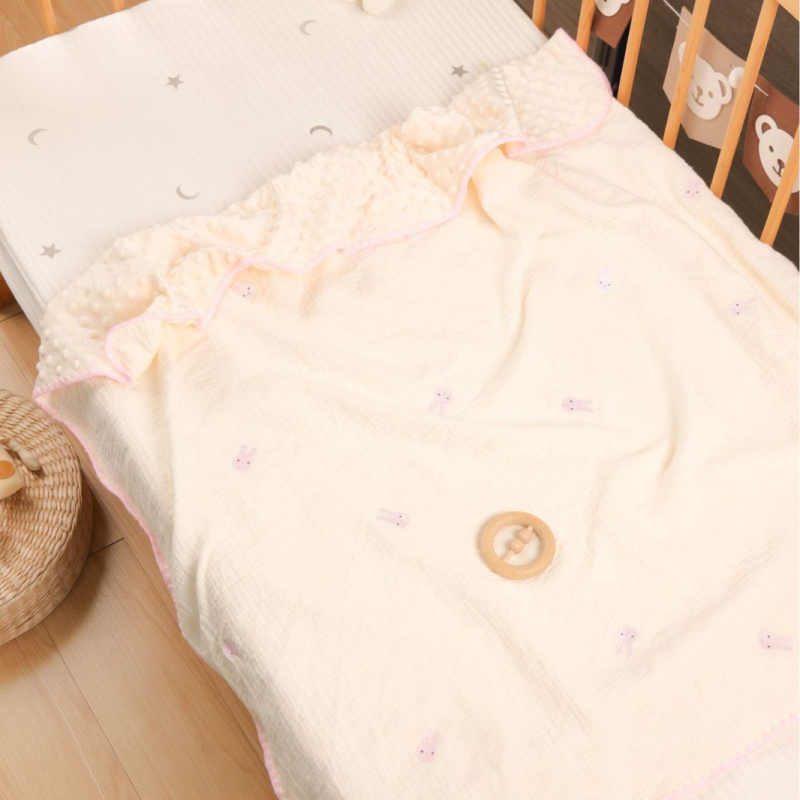 Dječja deka od 100% pamuka, 300-500 g, za novorođenčad do 6 godina, sve četiri sezone, stil laganog luksuza