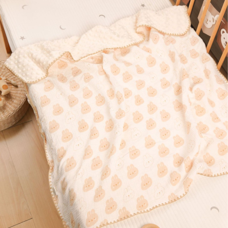 Dječja deka od 100% pamuka, 300-500 g, za novorođenčad do 6 godina, sve četiri sezone, stil laganog luksuza