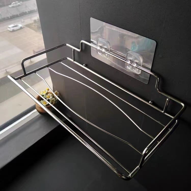 New Town Suport de perete pentru hârtie igienică din oțel inoxidabil, format pătrat, finisaj polizat, stil lux ușor, montaj fără găuri