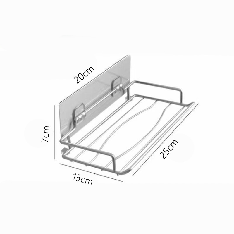 New Town Suport de perete pentru hârtie igienică din oțel inoxidabil, format pătrat, finisaj polizat, stil lux ușor, montaj fără găuri