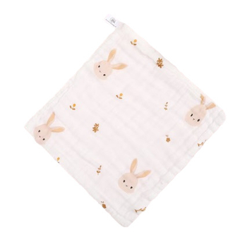 Βρεφική τετράγωνη πετσέτα γάζας, έξι στρώσεις υψηλής πυκνότητας βαμβάκι, εκτύπωση με καρτούν, απορροφητική, με κρίκο, για βρέφη και νήπια (1–3 ετών)