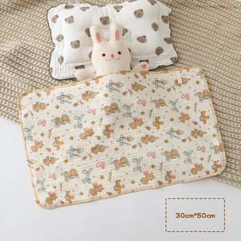 Βρεφική Πετσέτα Οριγμού – Γάζα από 100% βαμβάκι, Καρτούν Σχέδιο, Ορθογώνιο, Για Νεογέννητα 0–1 ετών