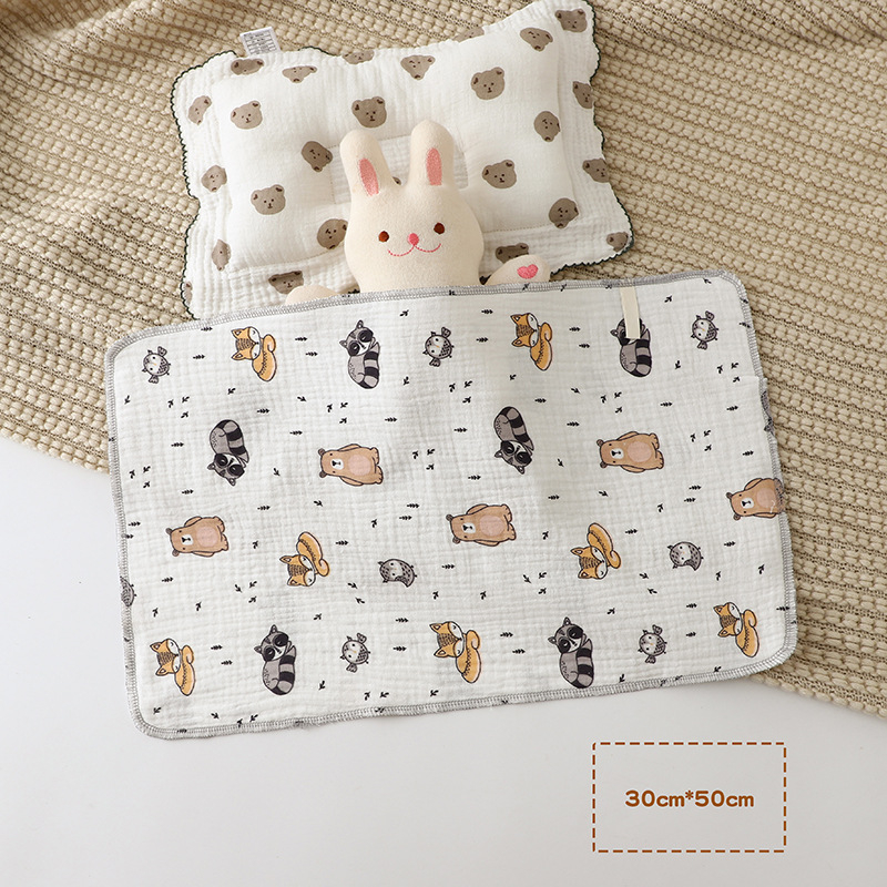 Βρεφική Πετσέτα Οριγμού – Γάζα από 100% βαμβάκι, Καρτούν Σχέδιο, Ορθογώνιο, Για Νεογέννητα 0–1 ετών