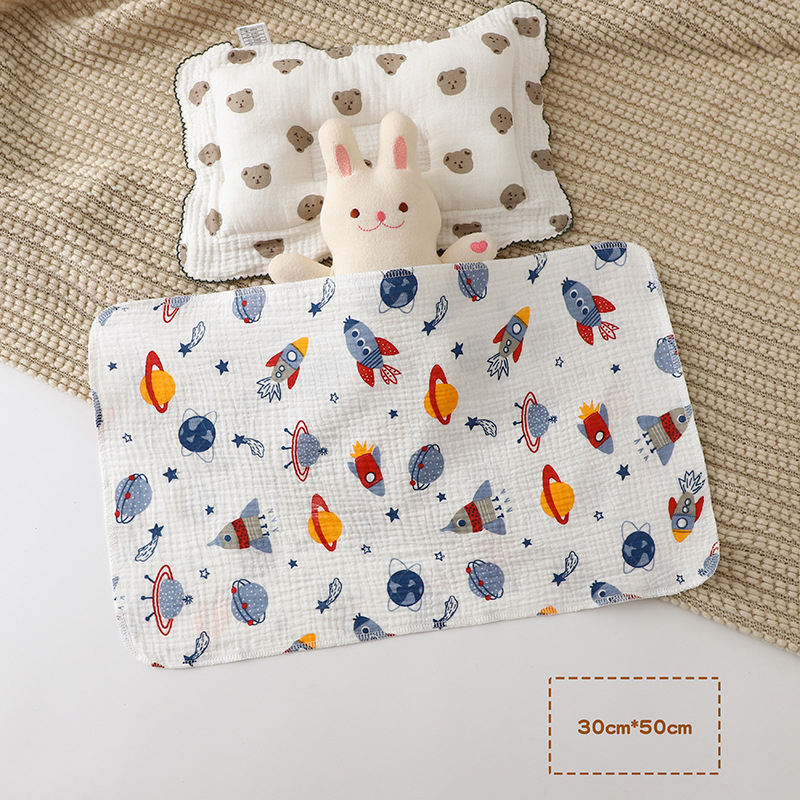 Βρεφική Πετσέτα Οριγμού – Γάζα από 100% βαμβάκι, Καρτούν Σχέδιο, Ορθογώνιο, Για Νεογέννητα 0–1 ετών