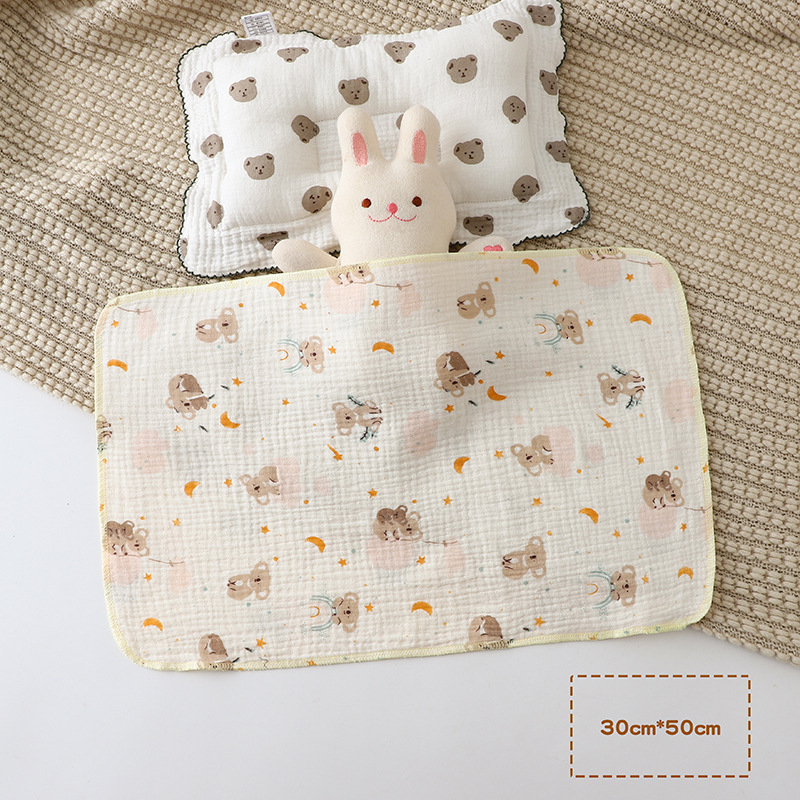 Βρεφική Πετσέτα Οριγμού – Γάζα από 100% βαμβάκι, Καρτούν Σχέδιο, Ορθογώνιο, Για Νεογέννητα 0–1 ετών