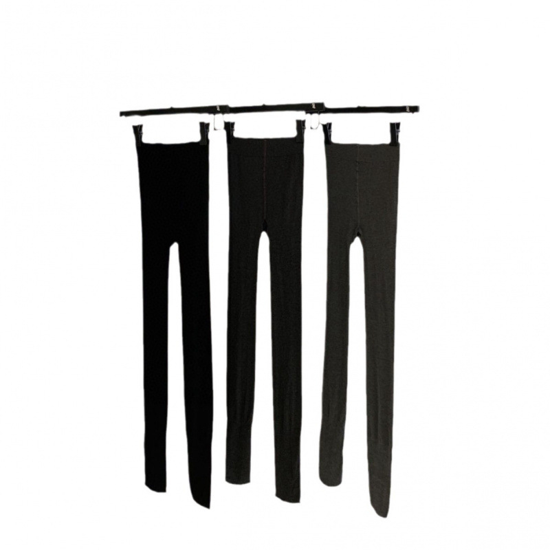 NSY 302 Самонагряващи памучни чорапи с пълно ходило, функция повдигане на седалището, средна плътност, едноцветни