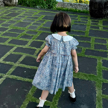 Детска рокля за момичета, корейски стил, 100% памук, А-линия, за възраст 3–8 години, лято 2025
