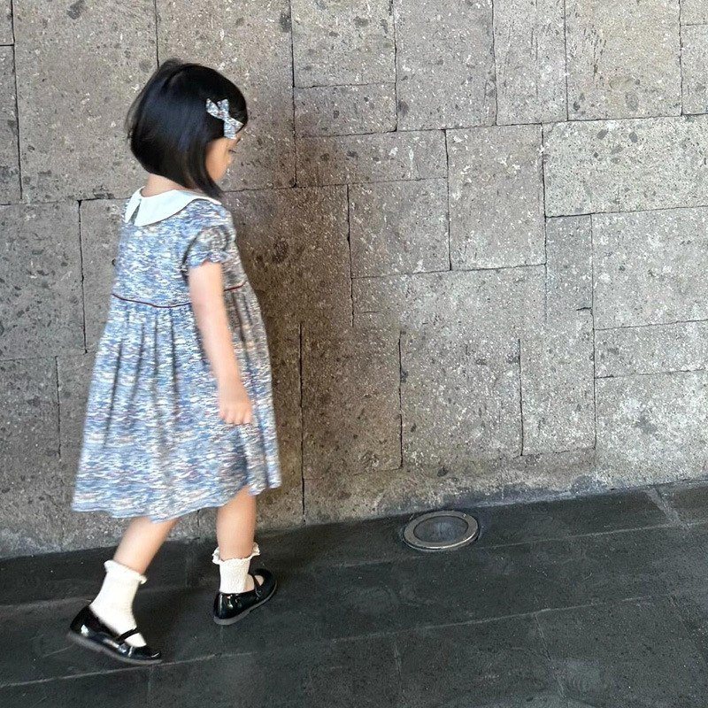 Детска рокля за момичета, корейски стил, 100% памук, А-линия, за възраст 3–8 години, лято 2025