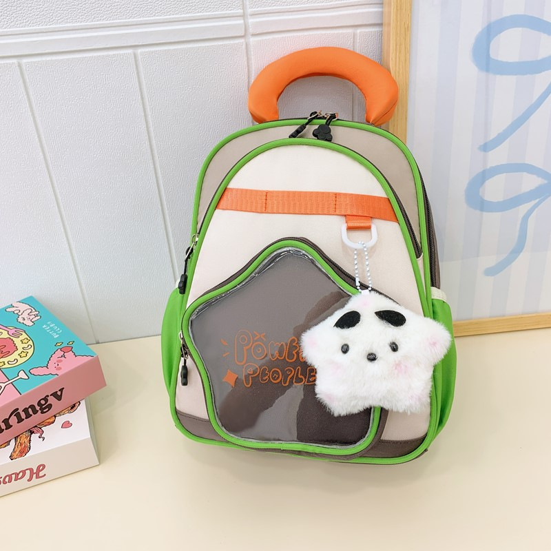 Unisex batoh na predškolský vek s motívom päťcípovej hviezdy, veľká kapacita, nylon, priedušný a ultra ľahký