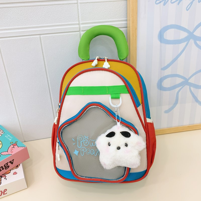 Unisex batoh na predškolský vek s motívom päťcípovej hviezdy, veľká kapacita, nylon, priedušný a ultra ľahký