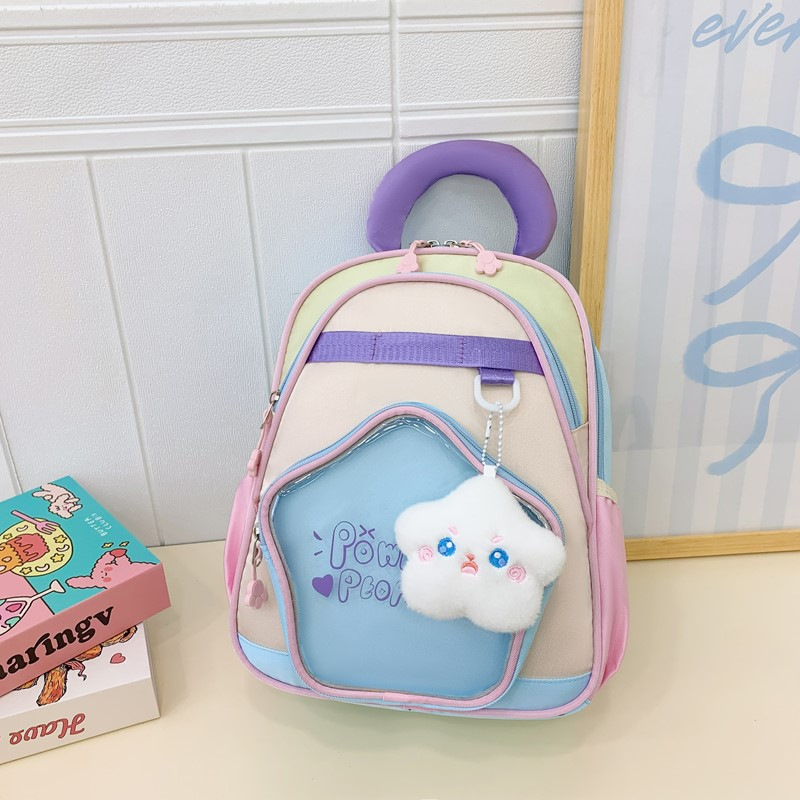 Unisex batoh na predškolský vek s motívom päťcípovej hviezdy, veľká kapacita, nylon, priedušný a ultra ľahký