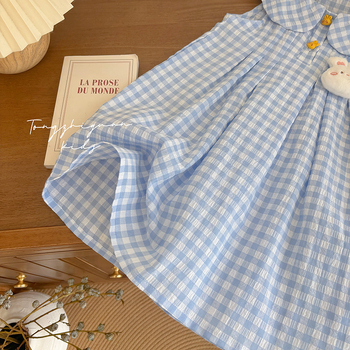 Детска лятна принцес рокля – полиестерна тъкан, за възраст 3–8 години, пролет 2025