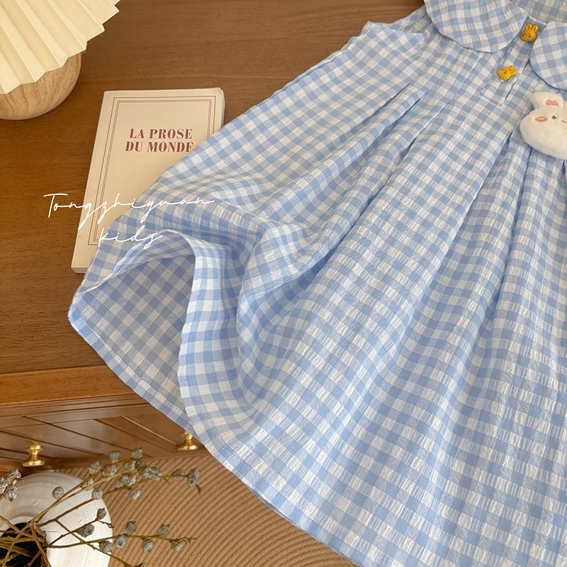 Детска лятна принцес рокля – полиестерна тъкан, за възраст 3–8 години, пролет 2025