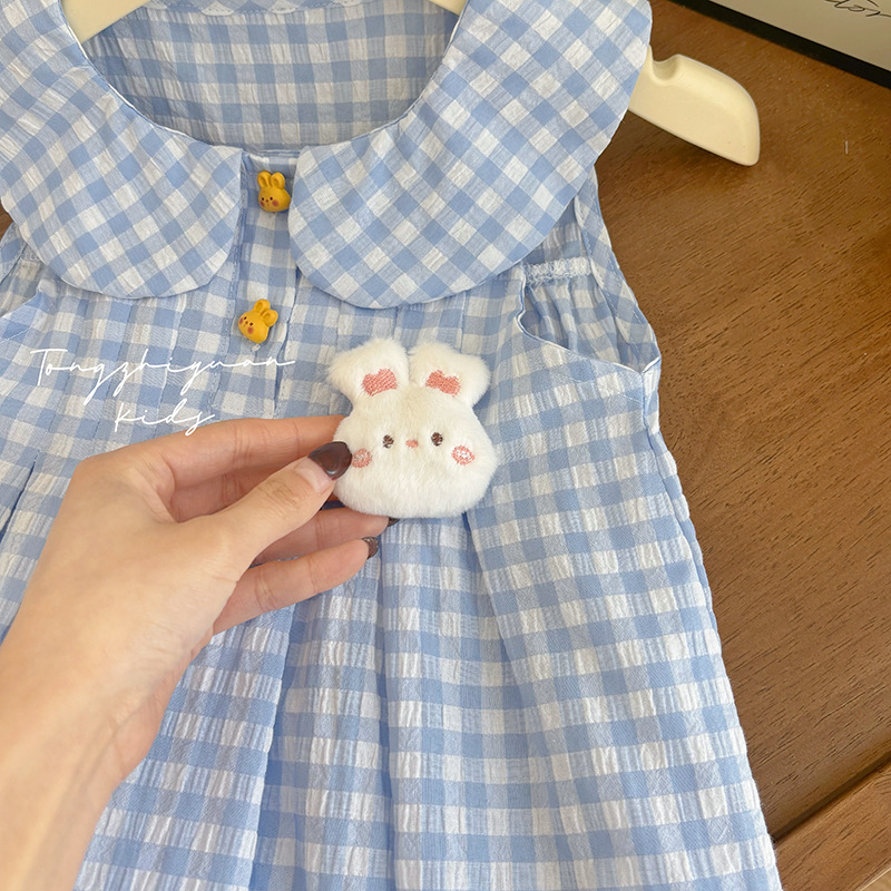 Детска лятна принцес рокля – полиестерна тъкан, за възраст 3–8 години, пролет 2025