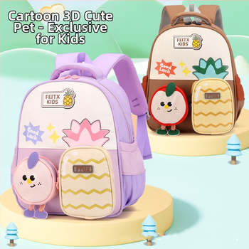 Detský batoh do škôlky, ľahký, unisex, z polyesteru, s ramennými popruhmi s vzduchovou výplňou a animovaným vzorom