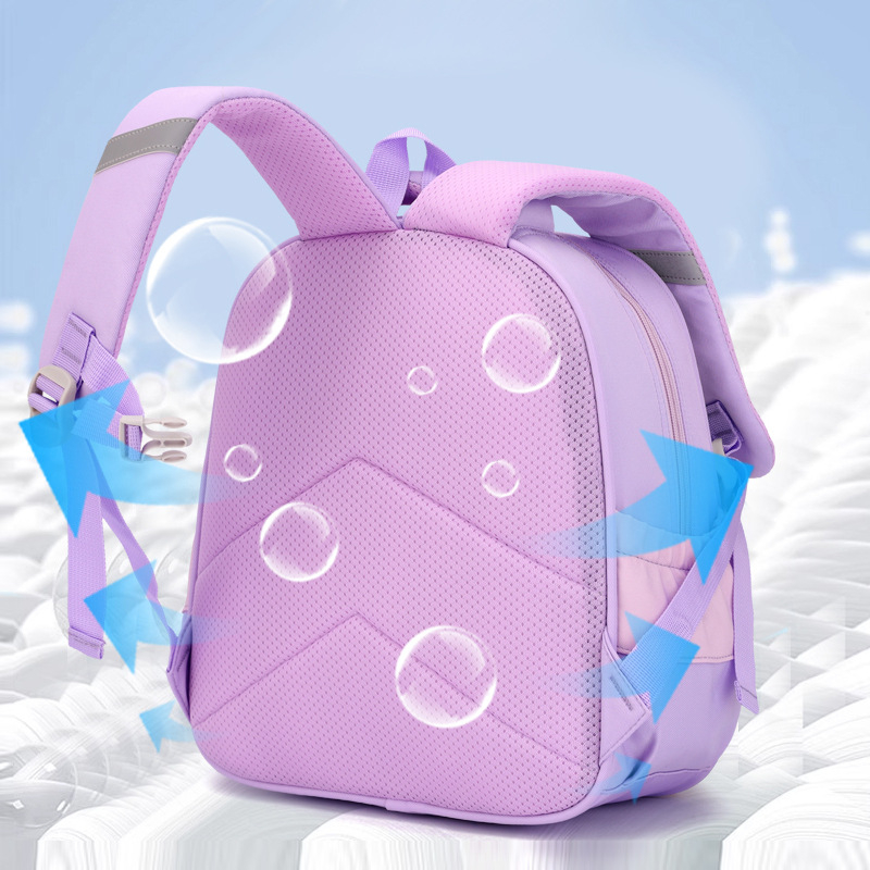 Detský batoh do škôlky, ľahký, unisex, z polyesteru, s ramennými popruhmi s vzduchovou výplňou a animovaným vzorom