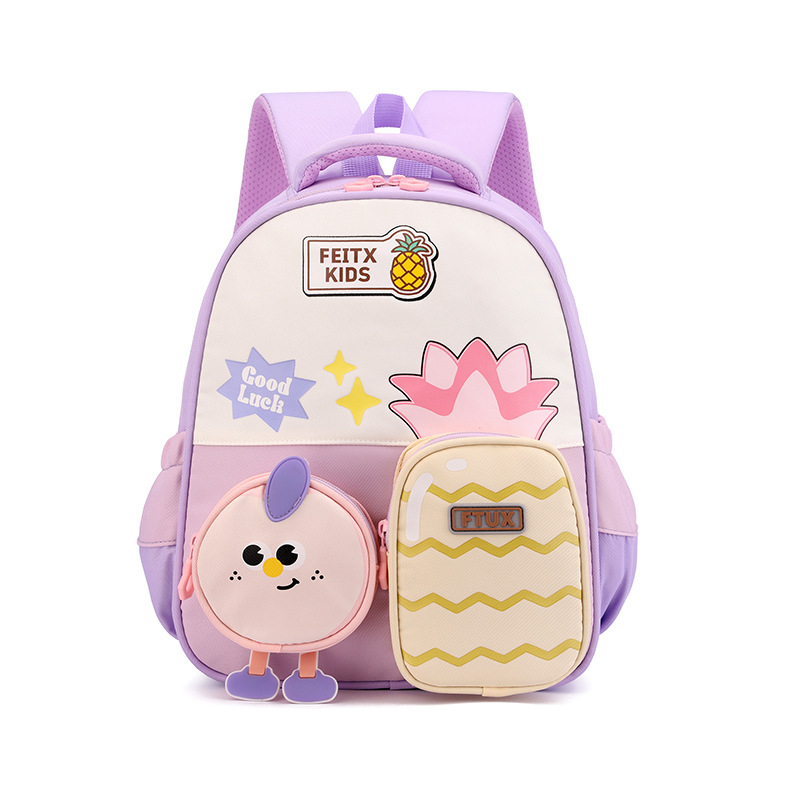 Detský batoh do škôlky, ľahký, unisex, z polyesteru, s ramennými popruhmi s vzduchovou výplňou a animovaným vzorom