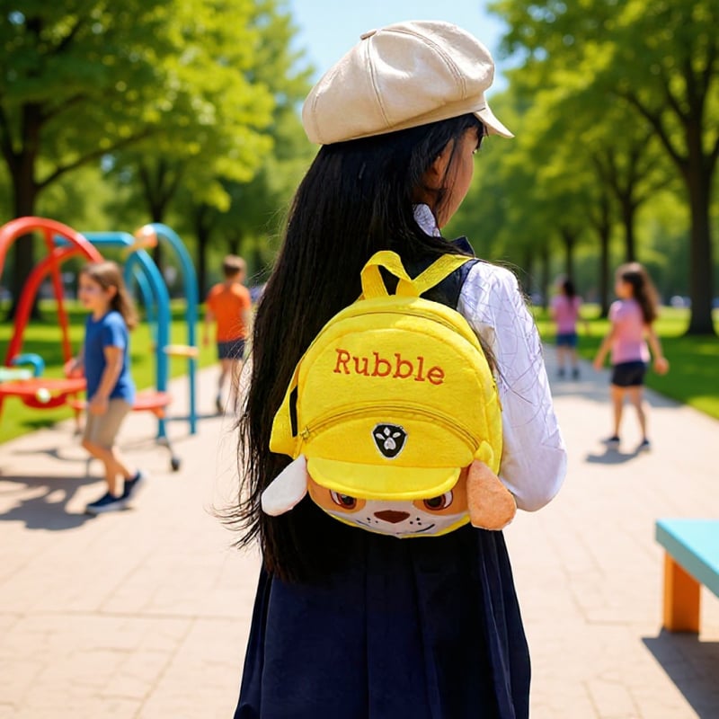 Dječji ruksak Paw Patrol, plišasti materijal, ultralako i izoliran, anime uzorak, podstava od pamuka