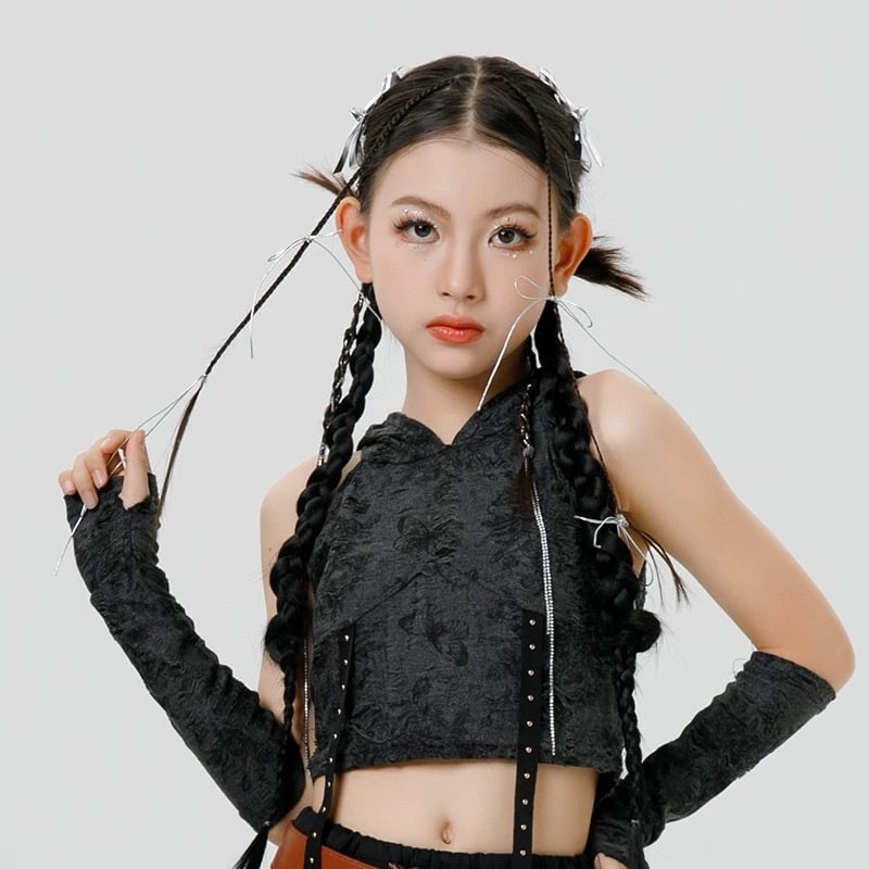 Kostim za djevojčice jazz ples sa suknjom – višedijelni set, poliester, 90% poliester, za djecu iznad 8 godina (visina iznad 140 cm), jesen 2025