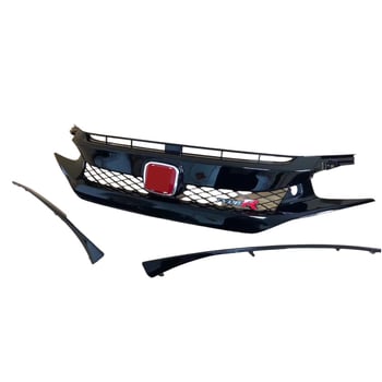 Elülső hűtőmaszk Honda Civic 10. generációhoz (2016–2021) – ABS műanyag, TR-stílus, lökhárítóra szerelhető