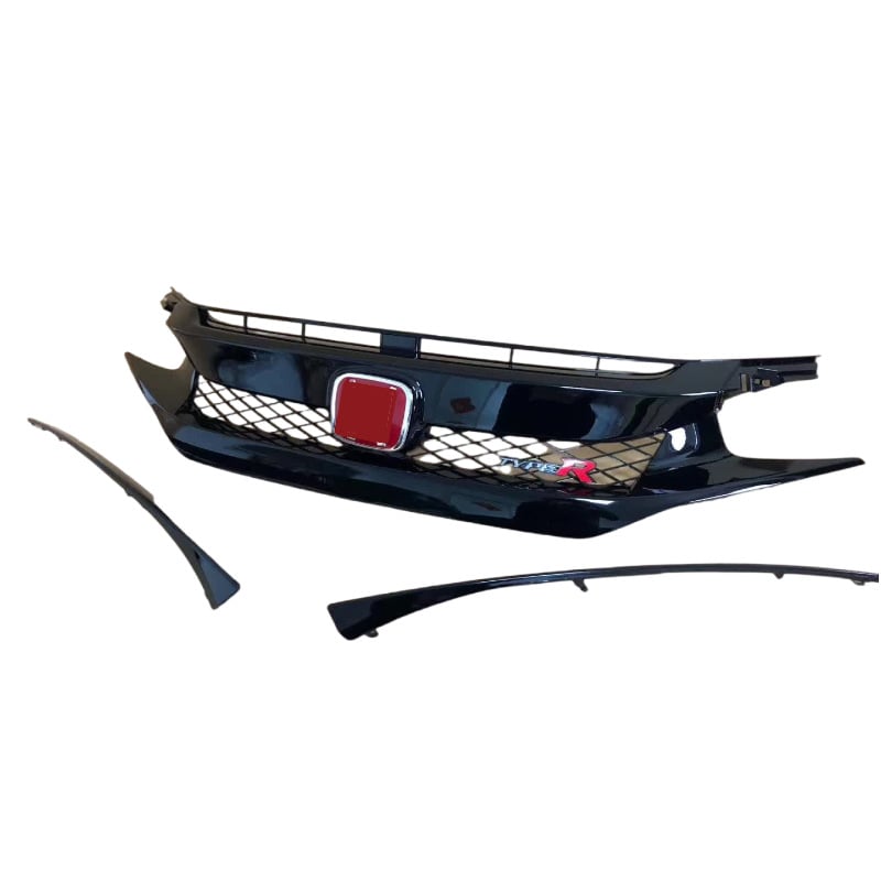 Elülső hűtőmaszk Honda Civic 10. generációhoz (2016–2021) – ABS műanyag, TR-stílus, lökhárítóra szerelhető