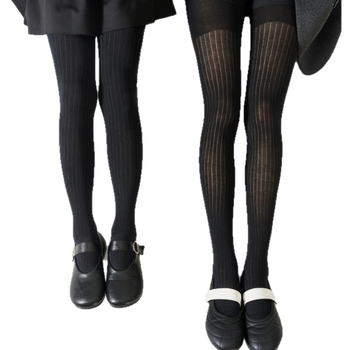 AMUSUVE ženske hulahopke s mikro-prozirnim vertikalnim prugama (80–90% pamuka, tanke, antibakterijske, upijaju znoj)