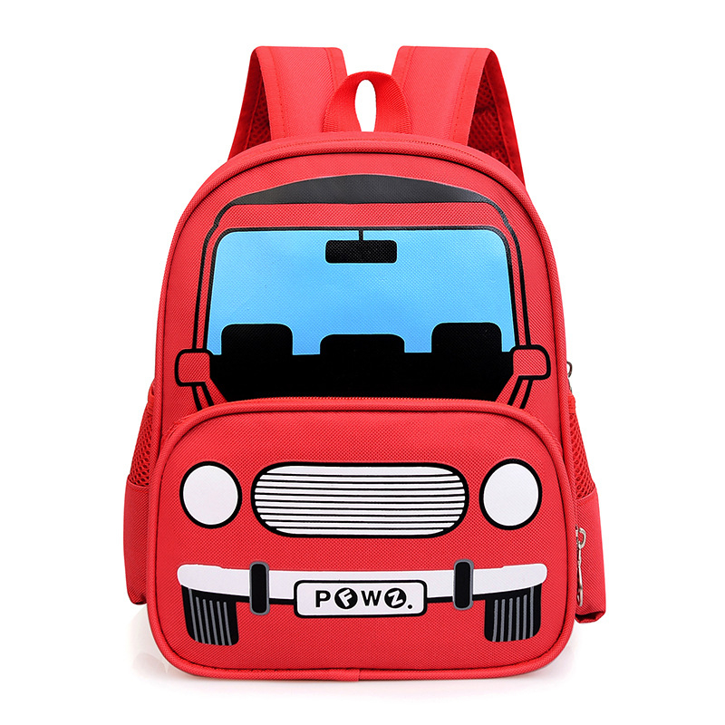 Slatka dječja ranica s motívom automobila - Unisex, tkanina Oxford, prozračna, podstava od najlona, motiv anime crtanog lika, zakrivljene naramenice