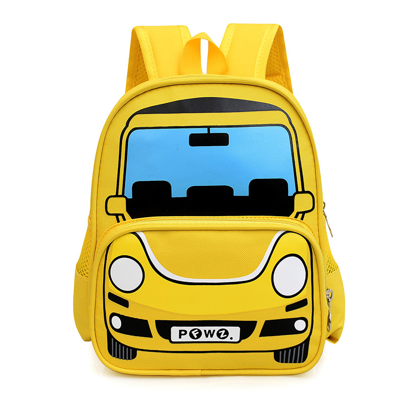 Slatka dječja ranica s motívom automobila - Unisex, tkanina Oxford, prozračna, podstava od najlona, motiv anime crtanog lika, zakrivljene naramenice