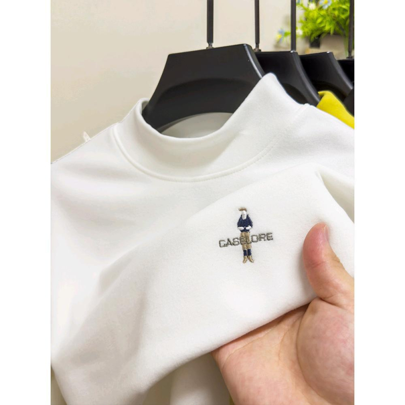 Slim fit hosszú ujjú póló kerek nyakkal, kémiai rostok keveréke, egyszínű