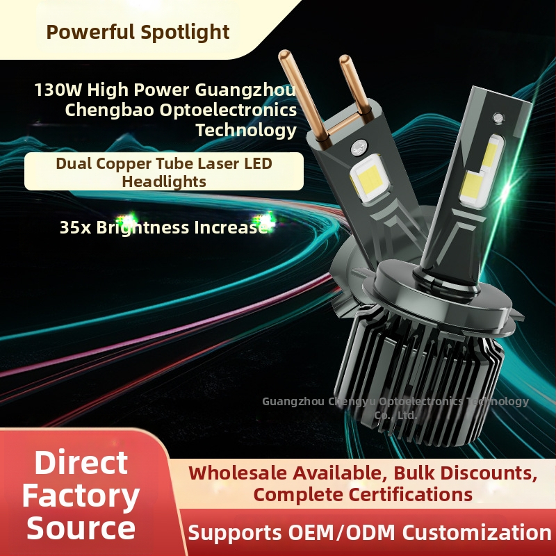 LED predné svetlá do auta, kompatibilné s H1/H4/H7/H11/9005/9006/9012, 130W na pár, 12V, IP68, 50000h životnosť, 5000–11000 lm