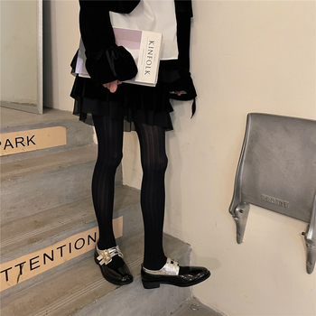 Velúr nylonharisnya, vékony, egyszínű, teljes hosszúságú