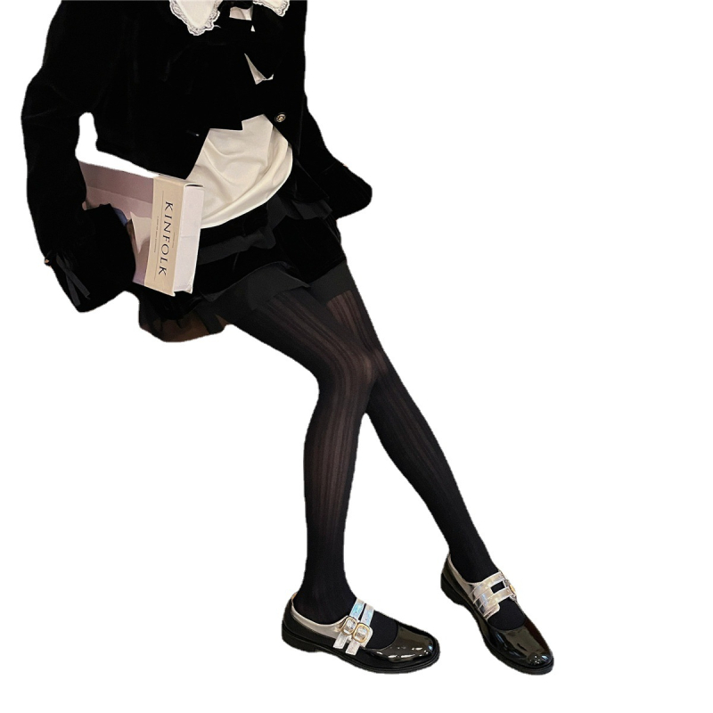 Velúr nylonharisnya, vékony, egyszínű, teljes hosszúságú