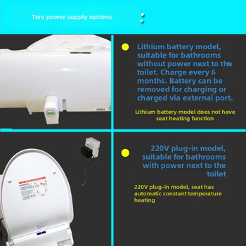 Samozmena sa záchodový kryt v tvare U s jednorazovou plastovou podložkou — ABS materiál, okamžitý typ, nastaviteľná vzdialenosť otvorov 13–18