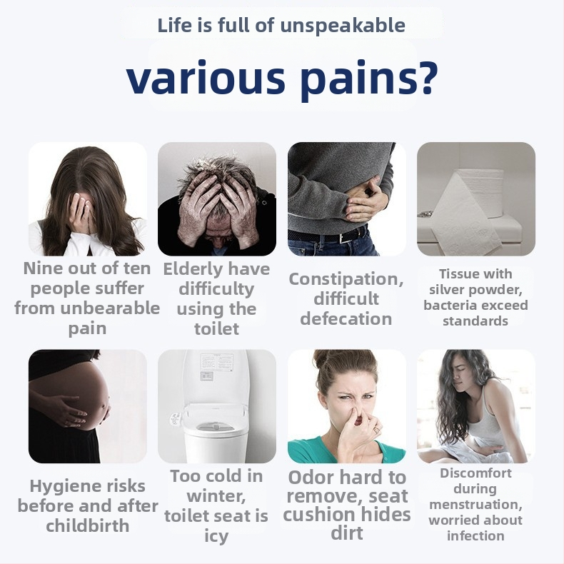 Inteligentná doska toalety s bidetom: okamžité vykurovanie, nastaviteľná teplota vody, umývanie sedadla, vyhrievanie sedadla, sušenie teplým vzduchom, rozstup otvorov 110-178 mm