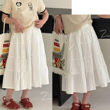 Lányok számára Cake szoknya, Koreai stílus, Nyár 2025, Poliészter keverék 70%