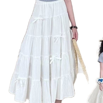 Lányok számára Cake szoknya, Koreai stílus, Nyár 2025, Poliészter keverék 70%