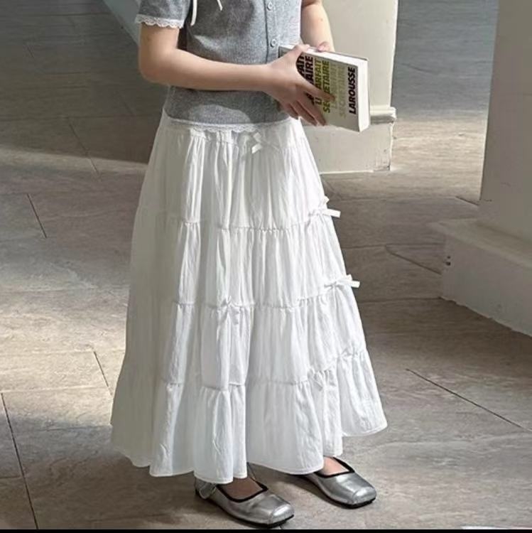 Lányok számára Cake szoknya, Koreai stílus, Nyár 2025, Poliészter keverék 70%