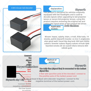 Autó LED/HID lencse dekóder léptető dimmer modullal és hibakód törlővel – Tian Kun Lens-Specific Decoder, Egyedi feldolgozás: Igen
