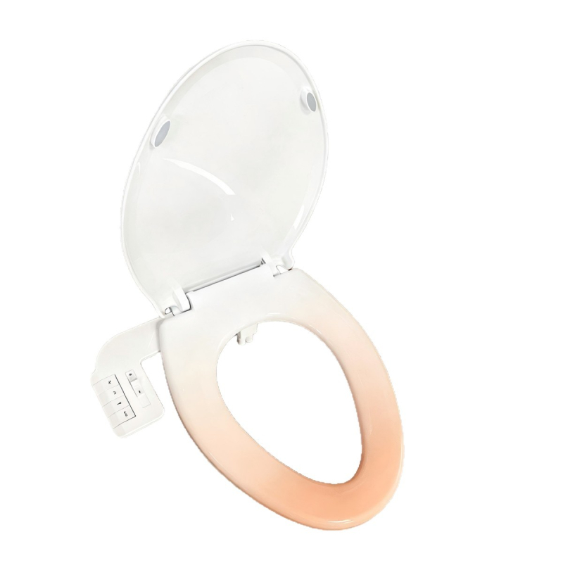 Okos WC-fedél PP+ABS anyagból, fűtött ülőfelülettel és LED világítással, egygombos gyorskioldó, szerelési furatok közötti távolság 134–186 mm