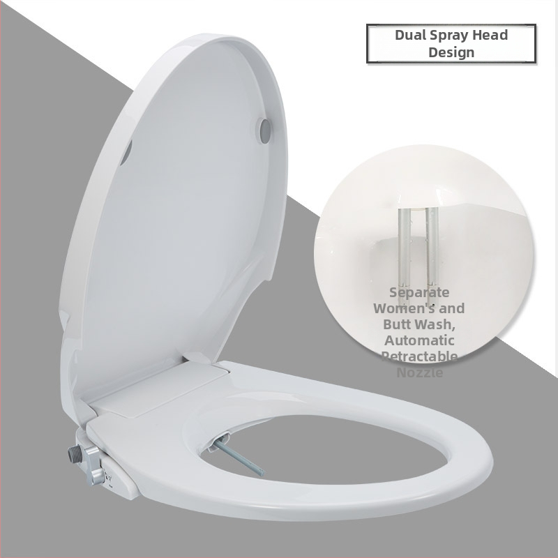 AMG05 Sedadlo bidetu na toaletu — PP doska, regulácia tlaku vody, nastaviteľný rozstup otvorov 136–174 mm, bez diaľkového ovládača