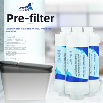 Element filtrare apă Sur | Filtru din PP, carcasă transparentă, prefiltru pentru duș, mașină de spălat, boiler și toaletă inteligentă; filtrare sediment; 100 buc./ambalaj