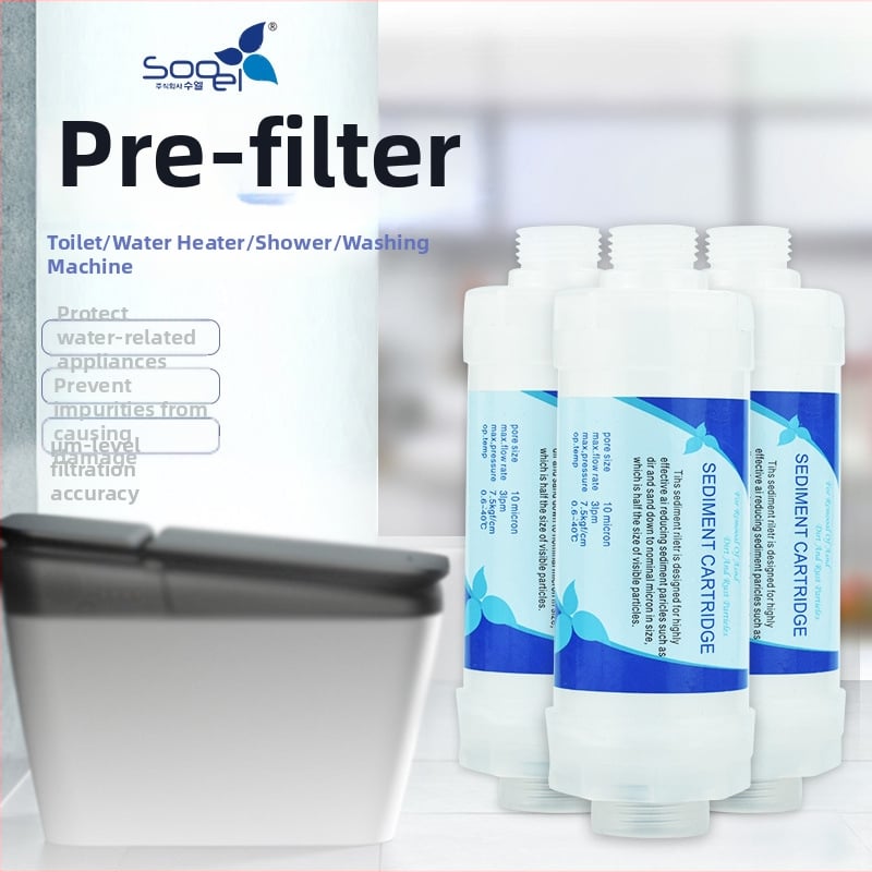 Element filtrare apă Sur | Filtru din PP, carcasă transparentă, prefiltru pentru duș, mașină de spălat, boiler și toaletă inteligentă; filtrare sediment; 100 buc./ambalaj