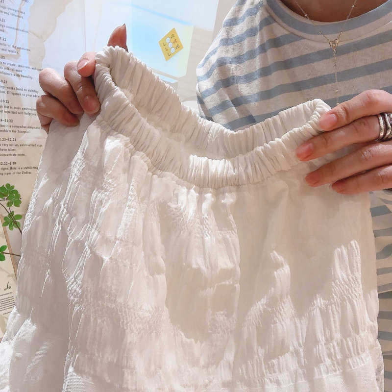 Dječja suknja s čipkom i izvezenim dezenom - srednja duljina, stil princeze, 95% poliester, podstava 100%, za djevojčice 8+ godina, jesen 2025