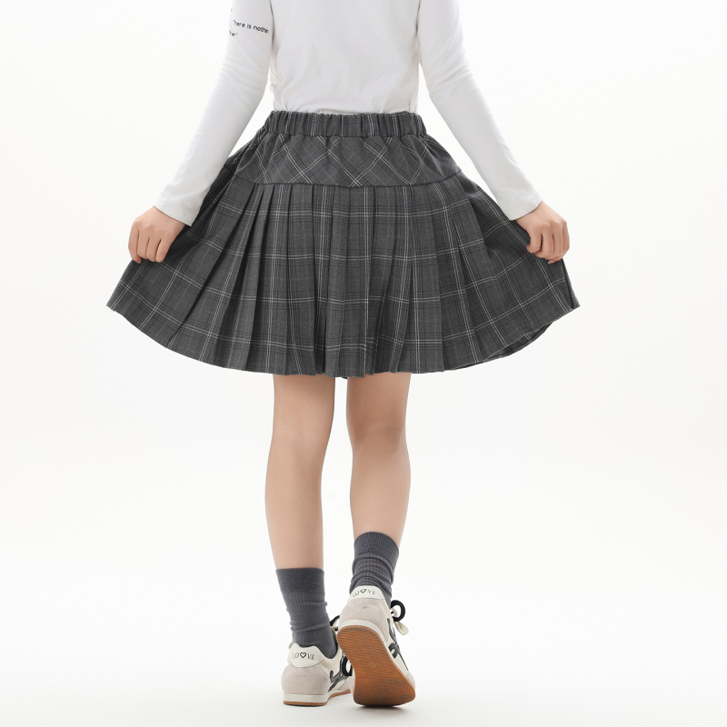 Dječja plisirana suknja za učenice, školski stil, 100% pamuk, pogodna za djevojčice iznad 8 godina (iznad 140 cm), proljeće i jesen, lansirana jeseni 2025