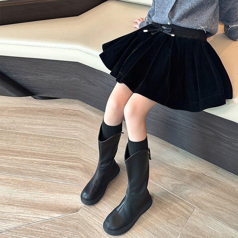 Dječja baršunasta suknja u stilu princeze, A-linija – 100% baršun, podstava poliester, za djecu od 8 godina, jesen